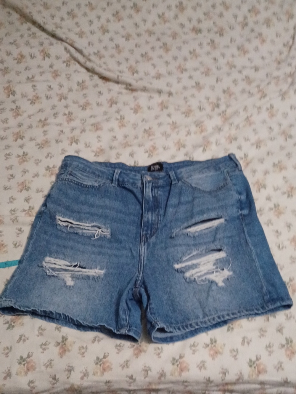 Simple Society Distressed Denim Women Shorts Size 15/32